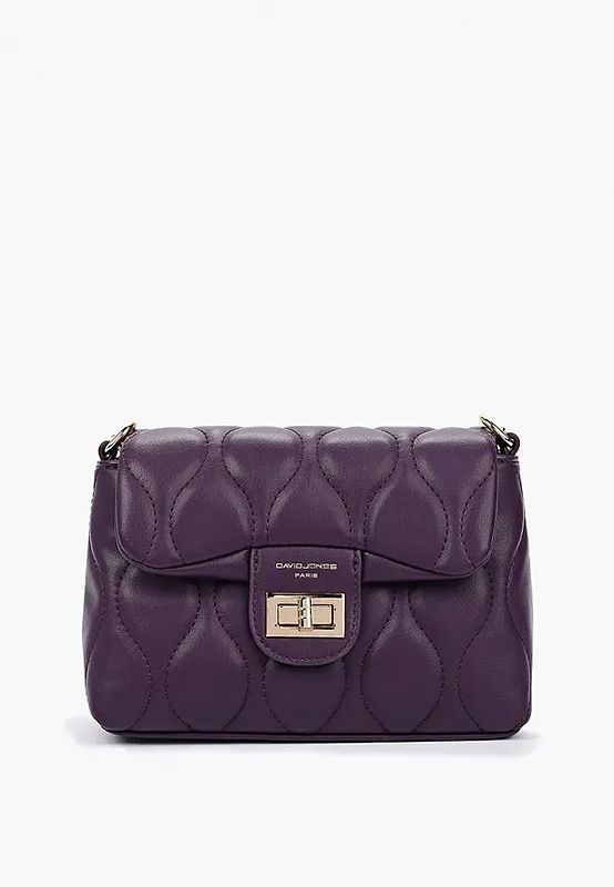 David Jones Purple Crossbody Quilted Bag DJ793D