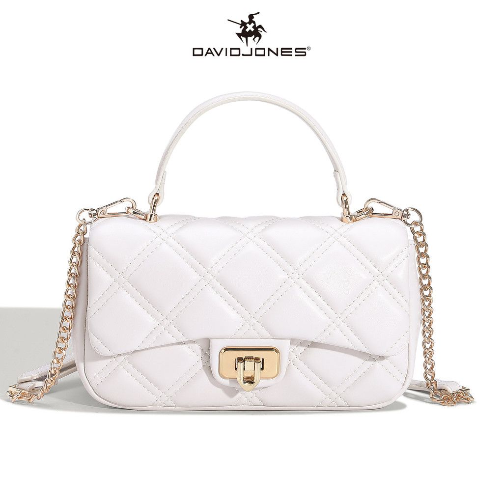 David Jones White Shoulder Handbag DJ206A