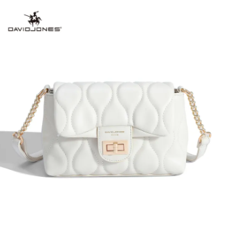 David Jones White Quilted Handbag DJ217A