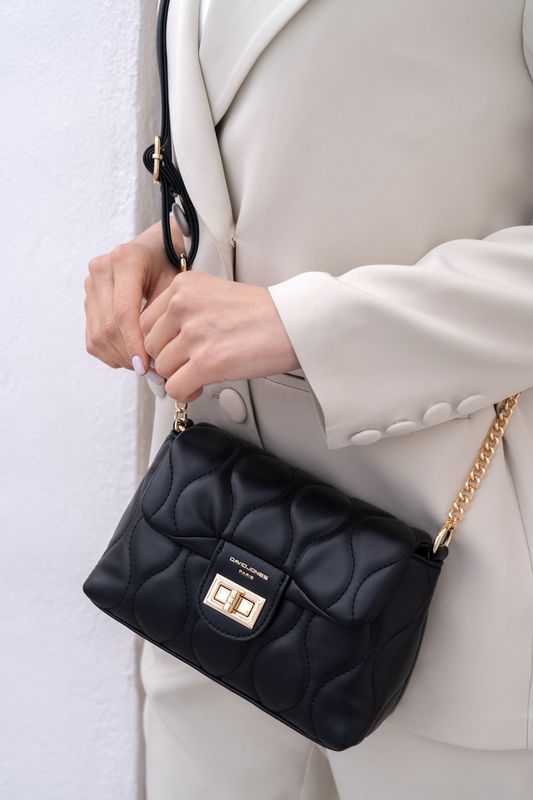 David Jones Black Quilted Handbag DJ221A