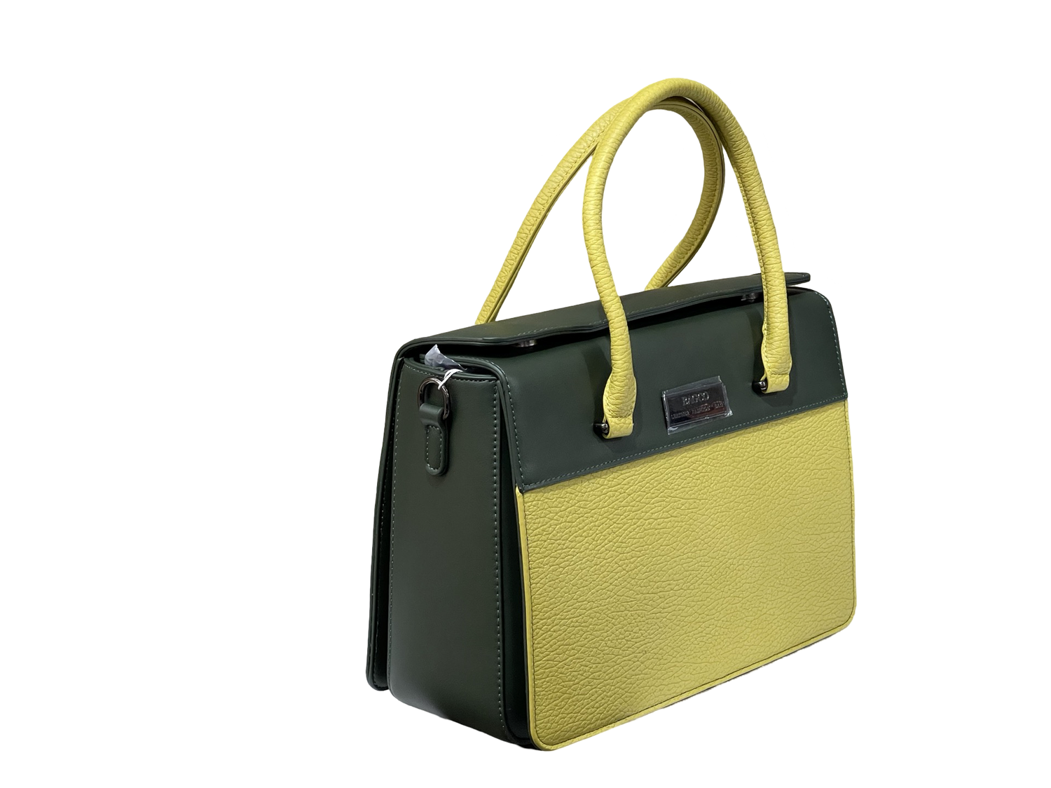 BAGCO Premium Structured Executive Green Handbag – Mocha Elegance
