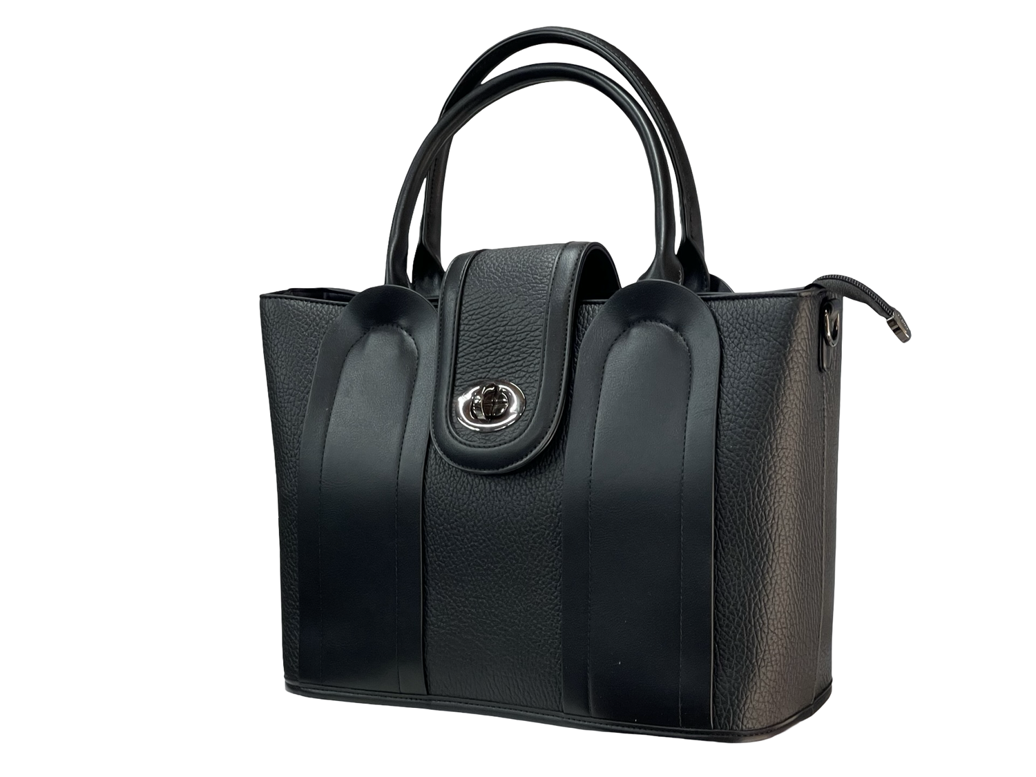 Elegant Black Structured BAGCO Tote Handbag – Timeless Style, Everyday Function