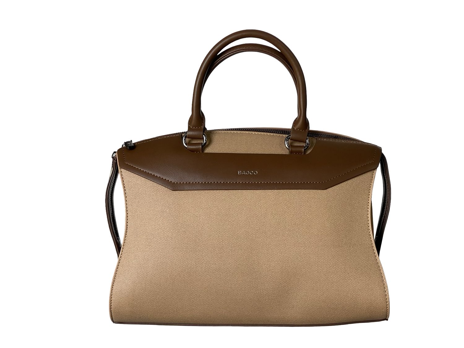 BAGCO Structured Coffee Tote Handbag