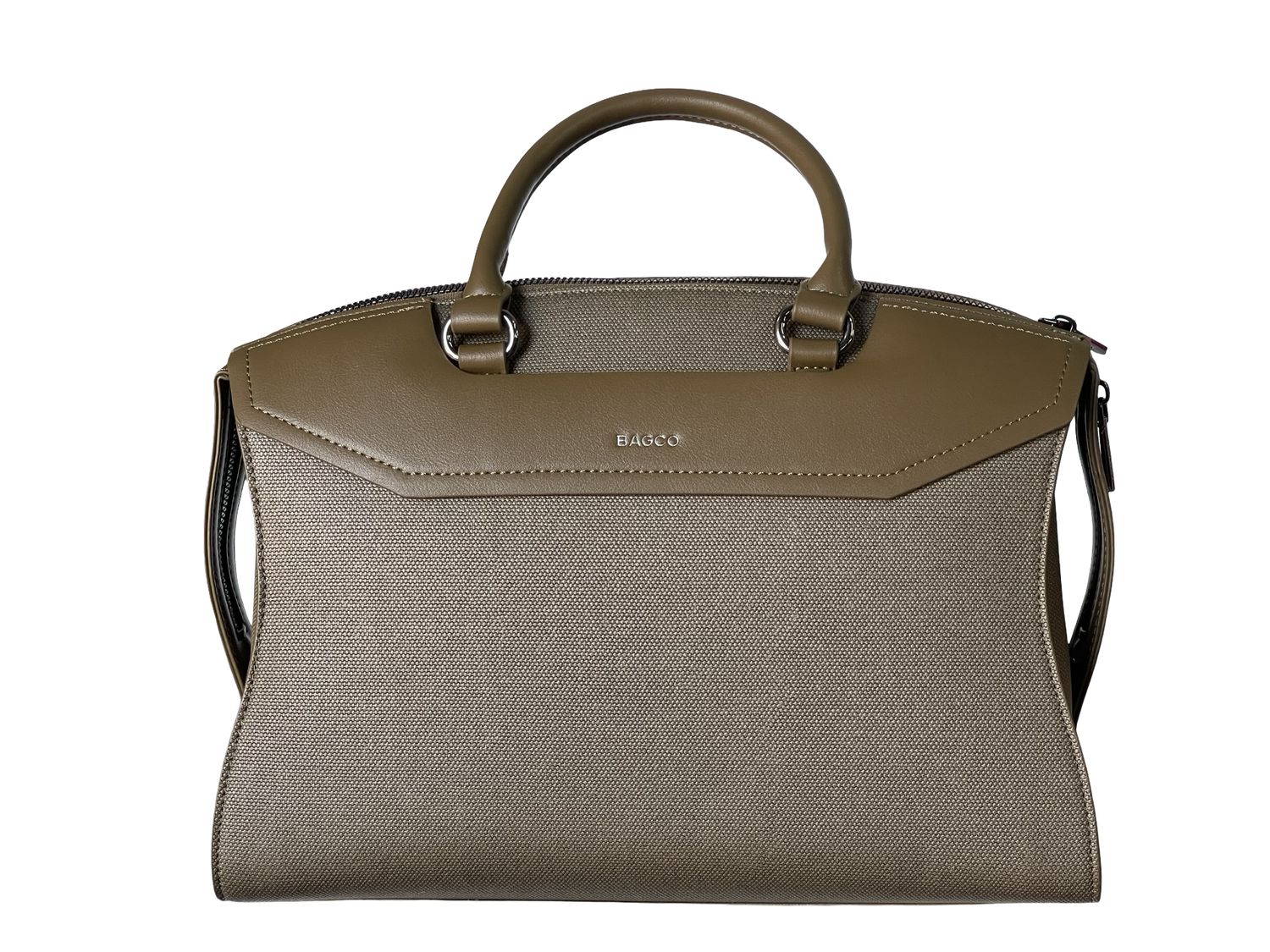 BAGCO Structured Army Green Tote Handbag