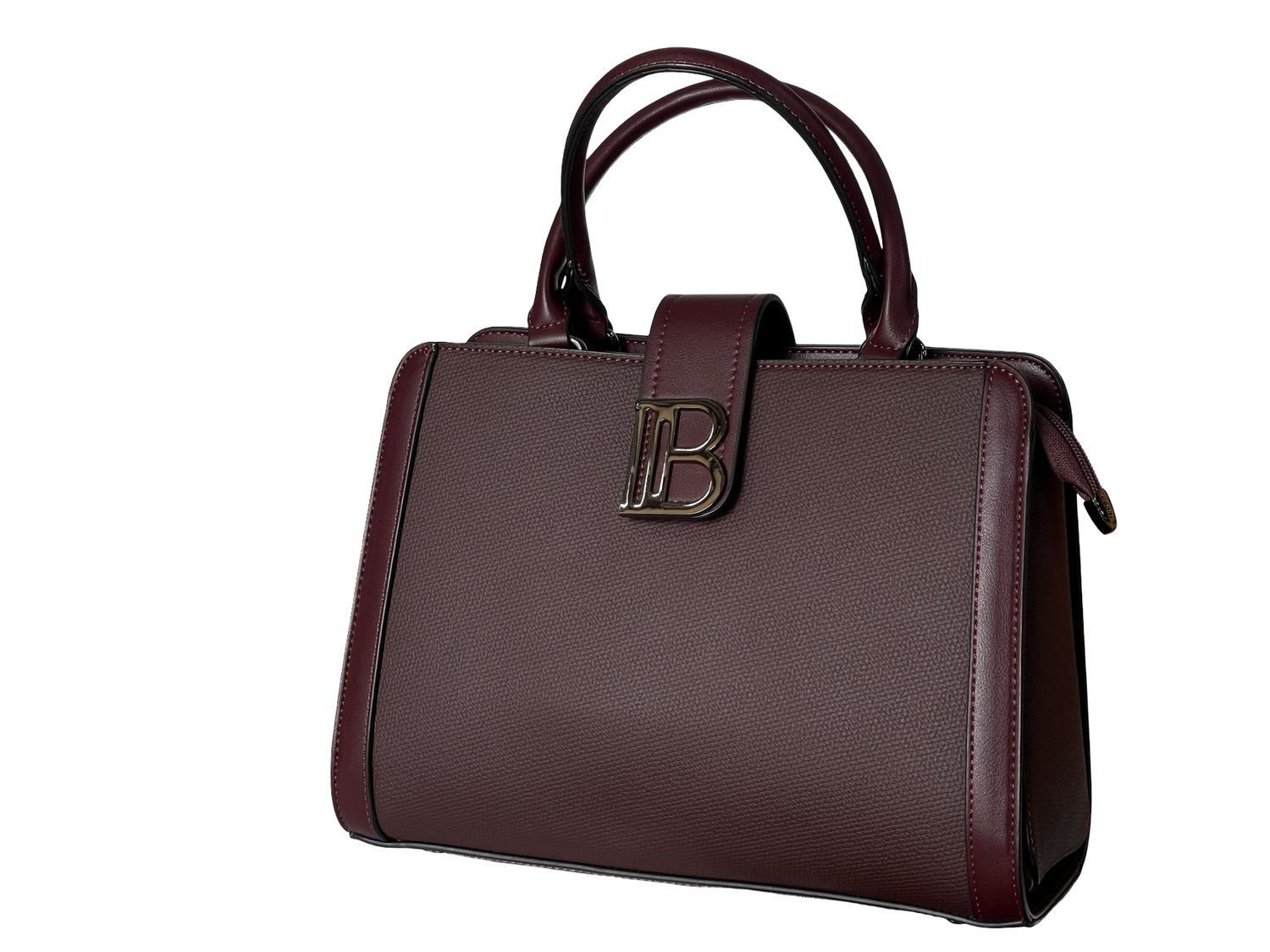 High End Luxury Two-Tone Wine Red Executive BAGCO Handbag