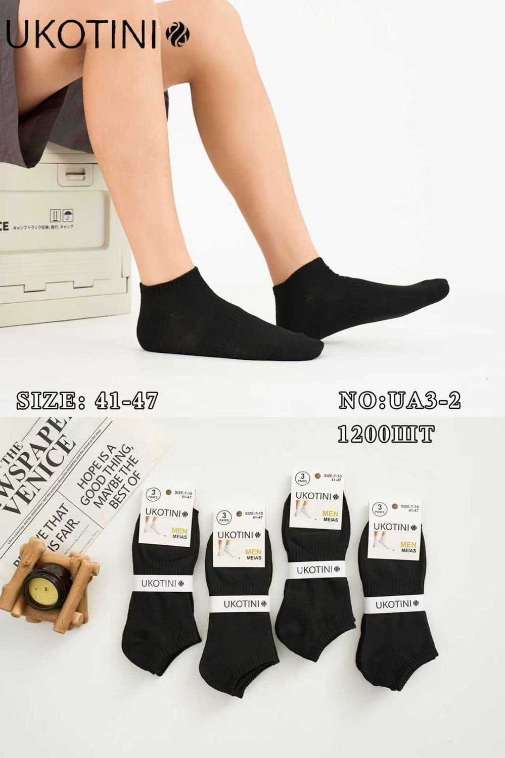 UKOTINI Premium Comfort Men Angle Socks  (From 6 - 12 Pairs) UA3-2