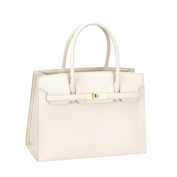 David Jones Birkin White Handbag DJ488D