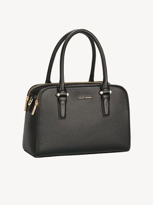 David Jones Taupe Black Handbag DJ582D