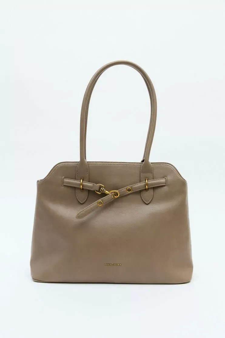David Jones Taupe Handbag DJ435D