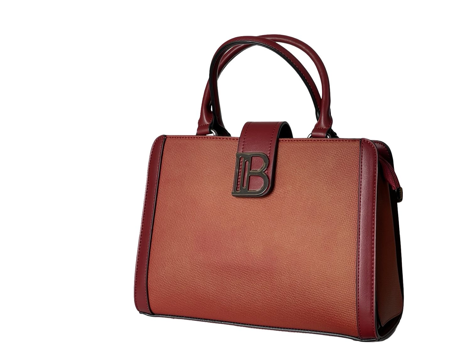High End Luxury Two-Tone Red Hue Executive BAGCO Handbag