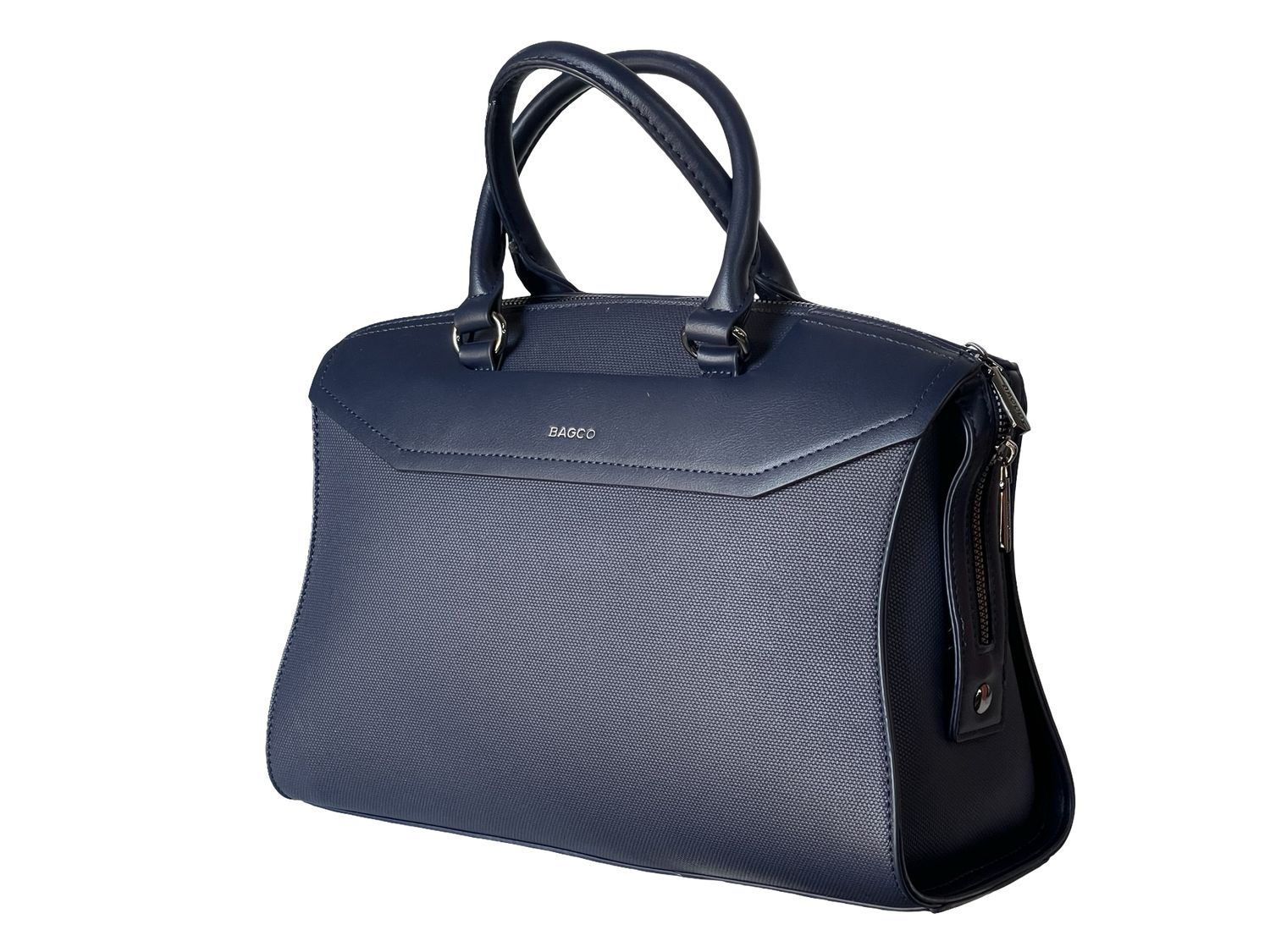 BAGCO Structured Blue Tote Handbag