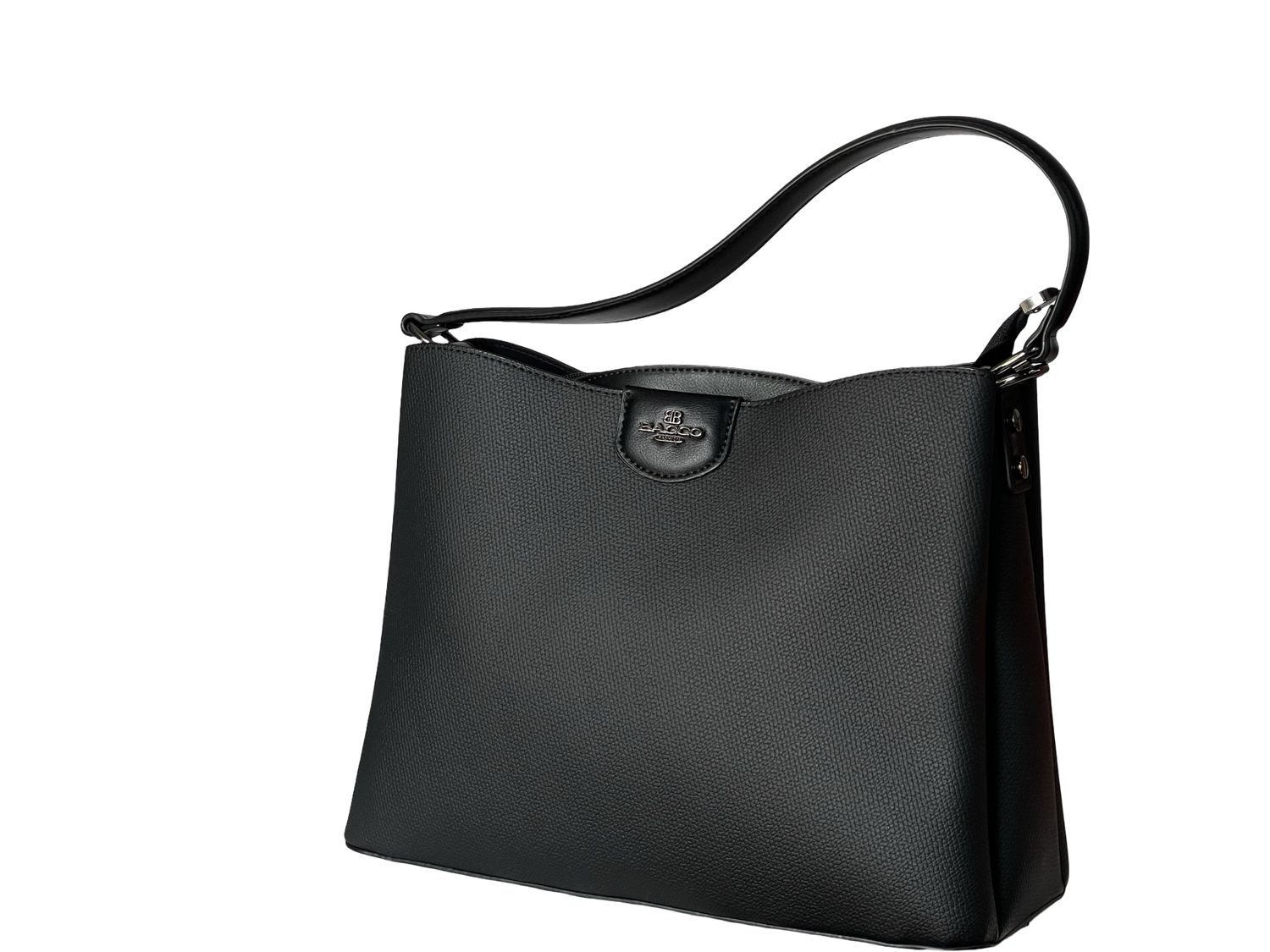 BAGCO Minimalist Black Shoulder Bag with Sleek Design