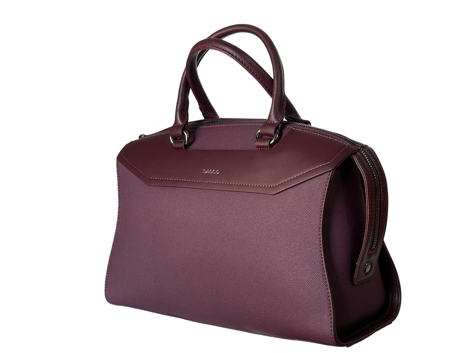 BAGCO Structured Maroon Tote Handbag