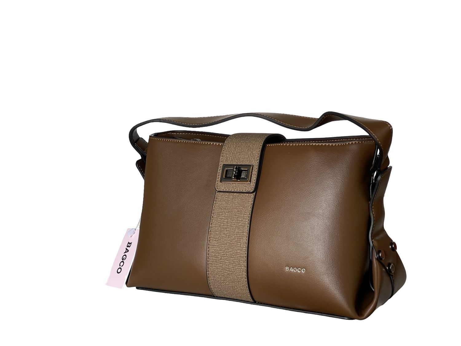 BAGCO Luxurious Coffee Handbag – Elegant &amp; Spacious | Shop Online