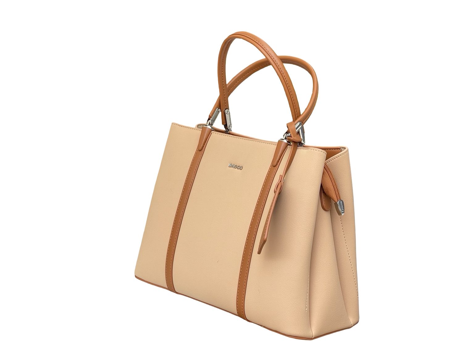 BAGCO BROWN&amp;BEIGE Handbag -BX01250301048
