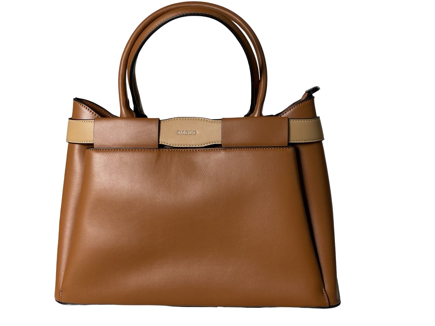 BAGCO Brown Women’s Handbag – Vegan Leather Tote -BX012504043T