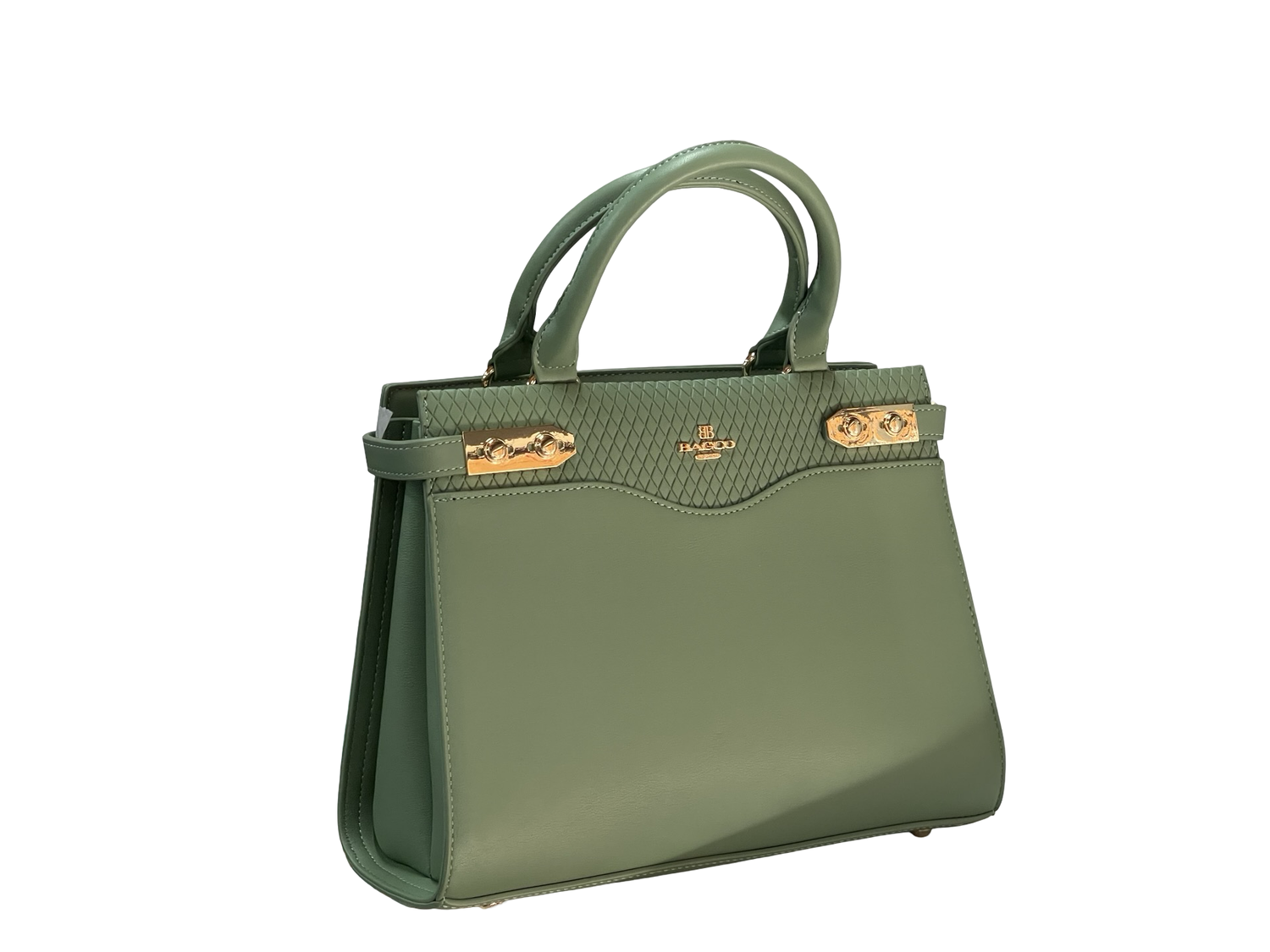 BAGCO Luxe Lime Green Structured Handbag