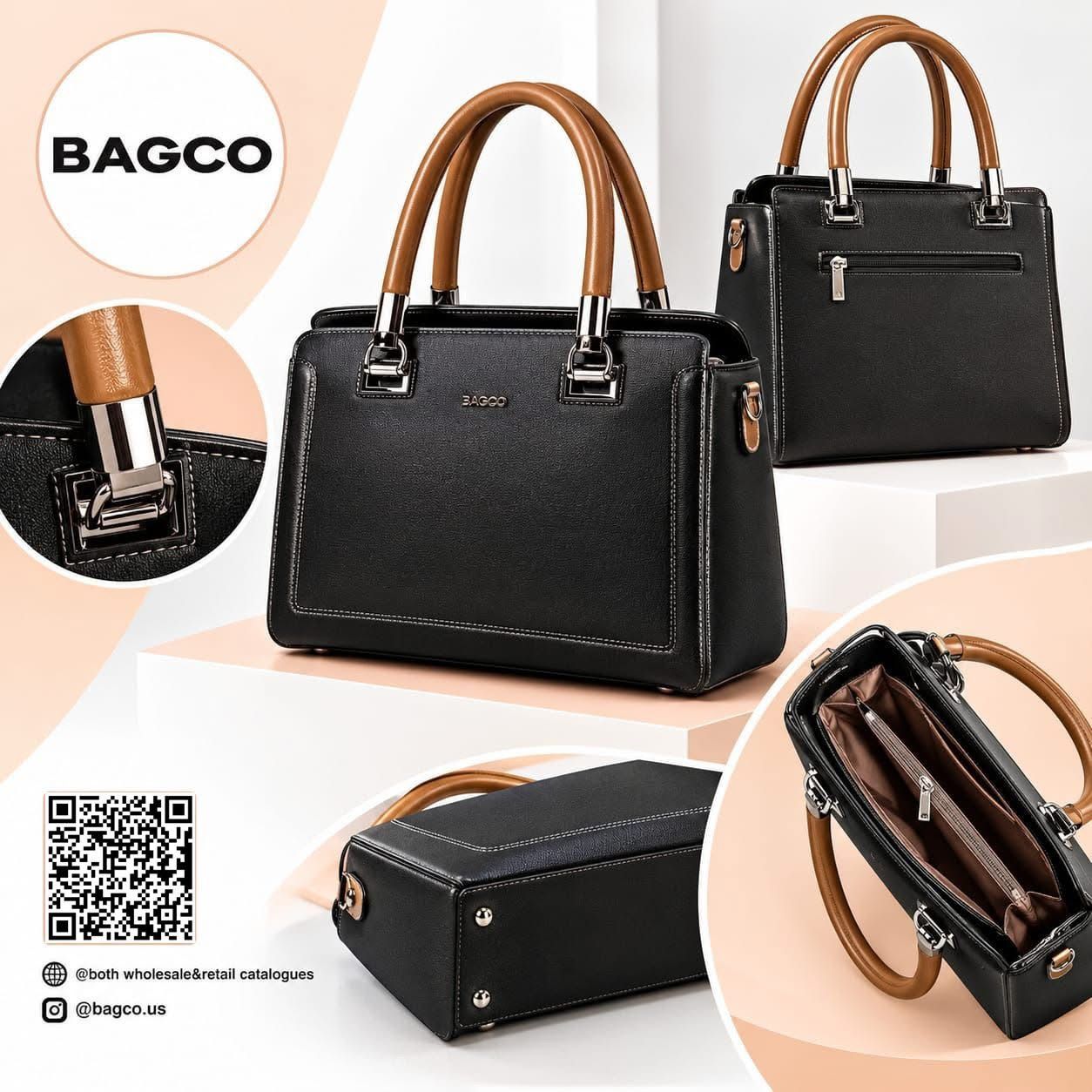 Trendy Executive Black BAGCO Handbag Trendy Executive Black BAGCO Handbag