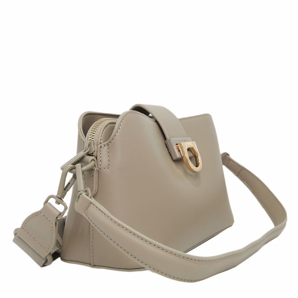 David Jones Taupe Shoulder Bag DJ670F