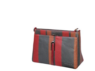 Striped Canvas Crossbody / Clutch Bag3 – Earth Tones