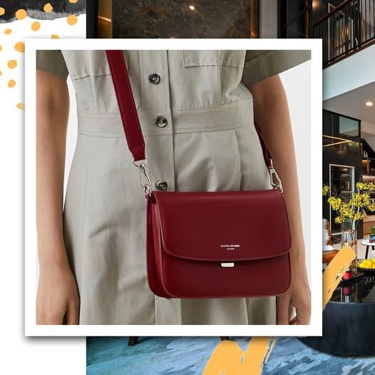 David Jones Maroon Handbag – Modern Elegance and Premium Finish