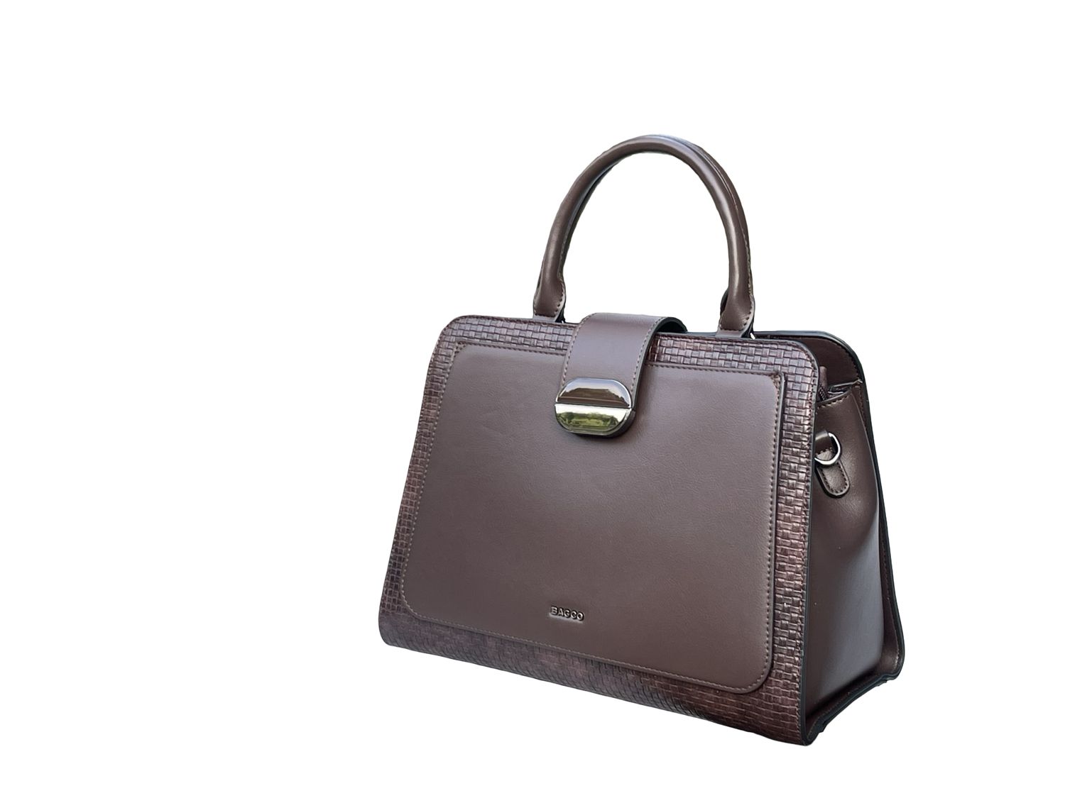 BAGCO - Elegant Structured Deep Coffee Handbag