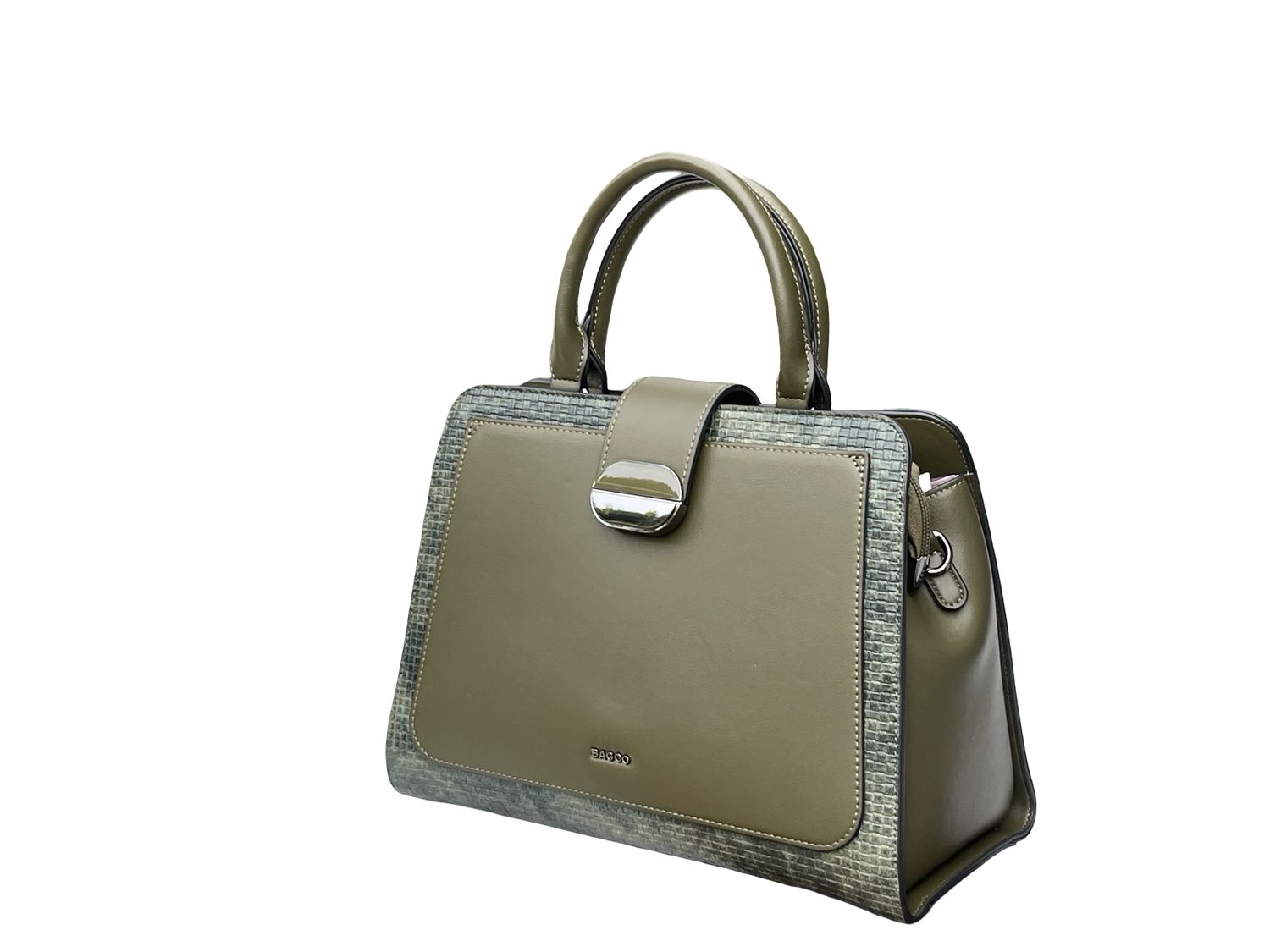 BAGCO - Elegant Structured Olive Green Handbag