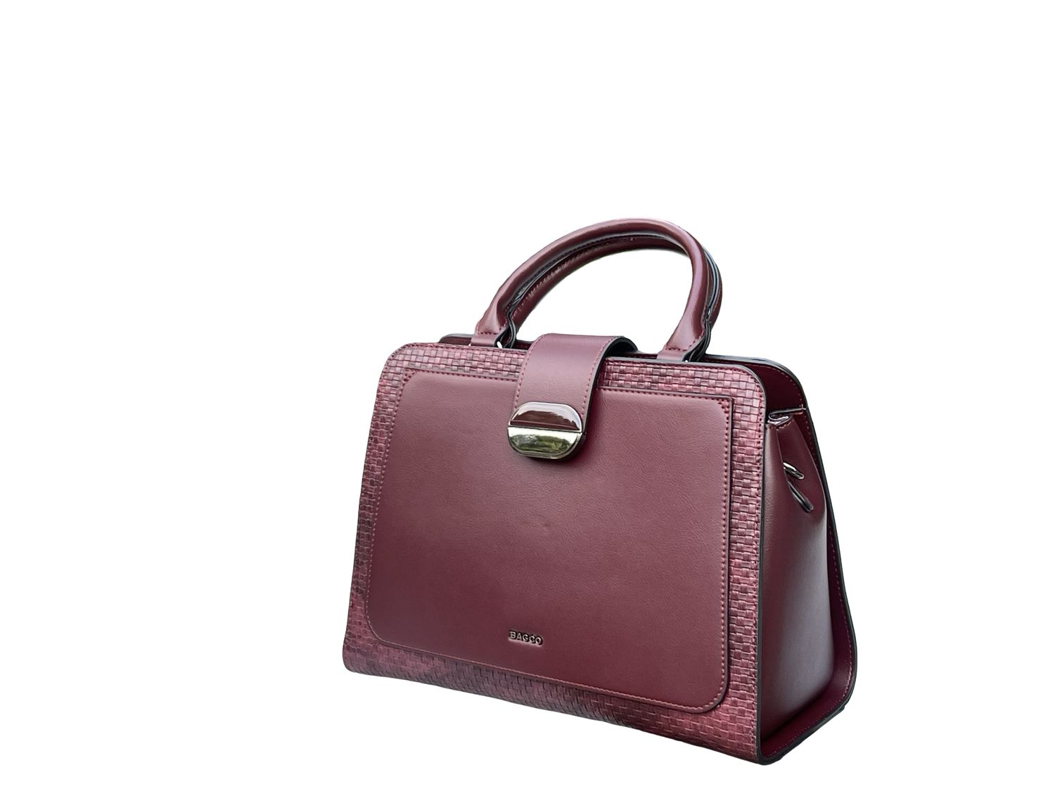 BAGCO - Elegant Structured Maroon Handbag