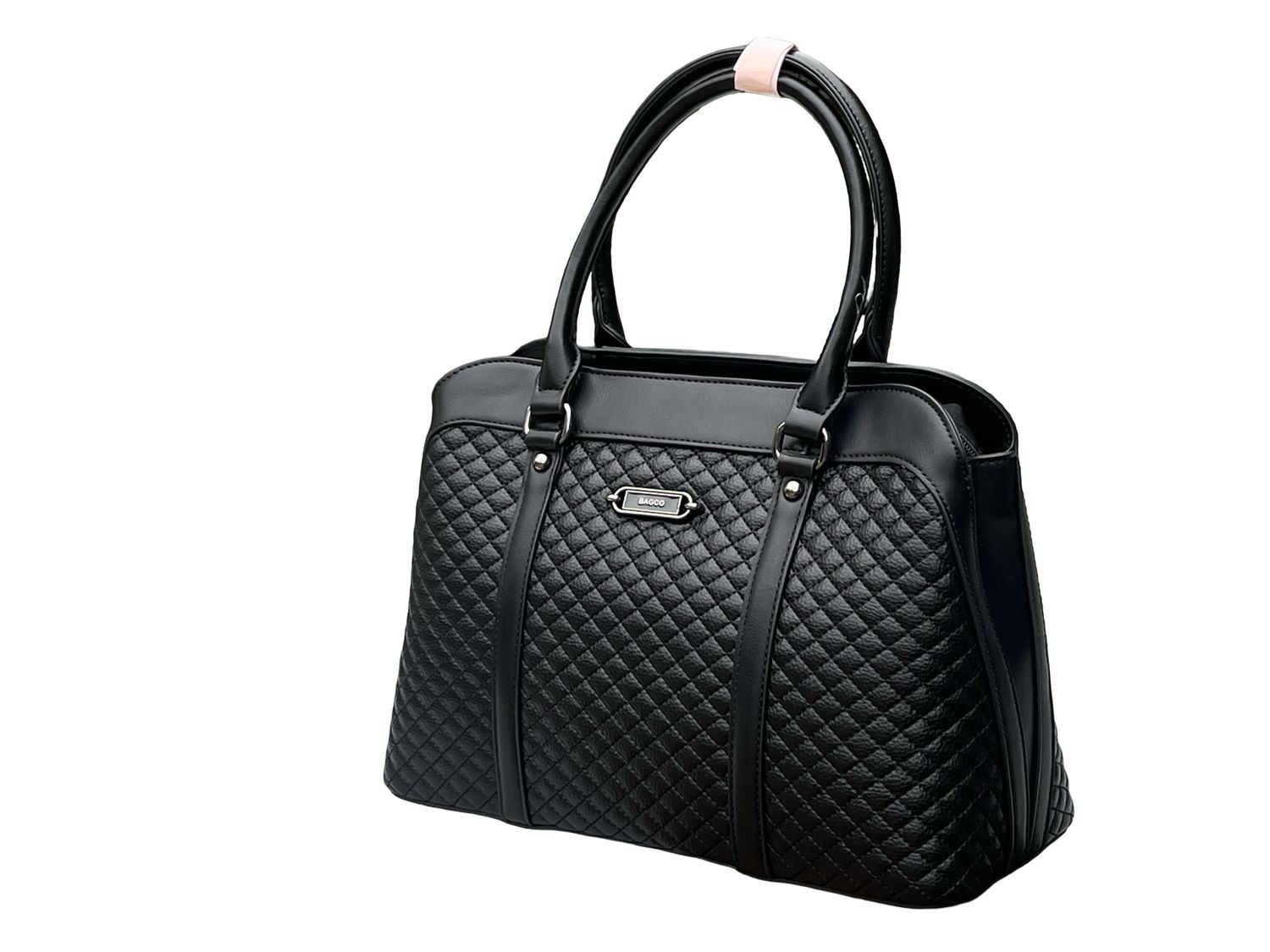 BAGCO Quilted Luxe Black Handbag – Elegant &amp; Spacious