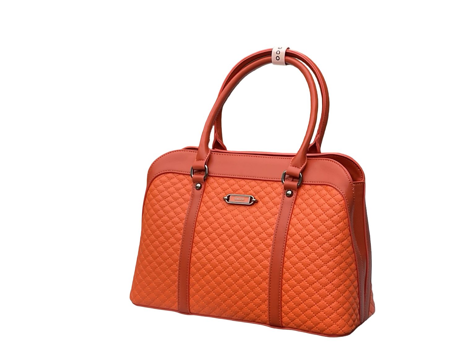 BAGCO Quilted Luxe Orange Handbag – Elegant &amp; Spacious