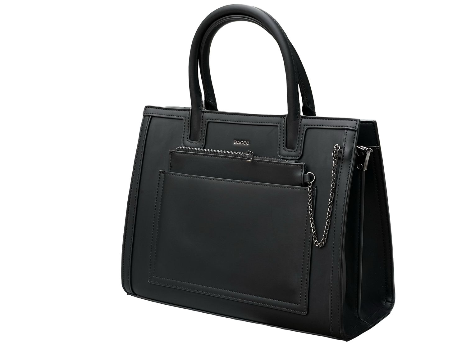 BAGCO Executive Black Tote – Modern , Sleek &amp; Ultra‑Functional