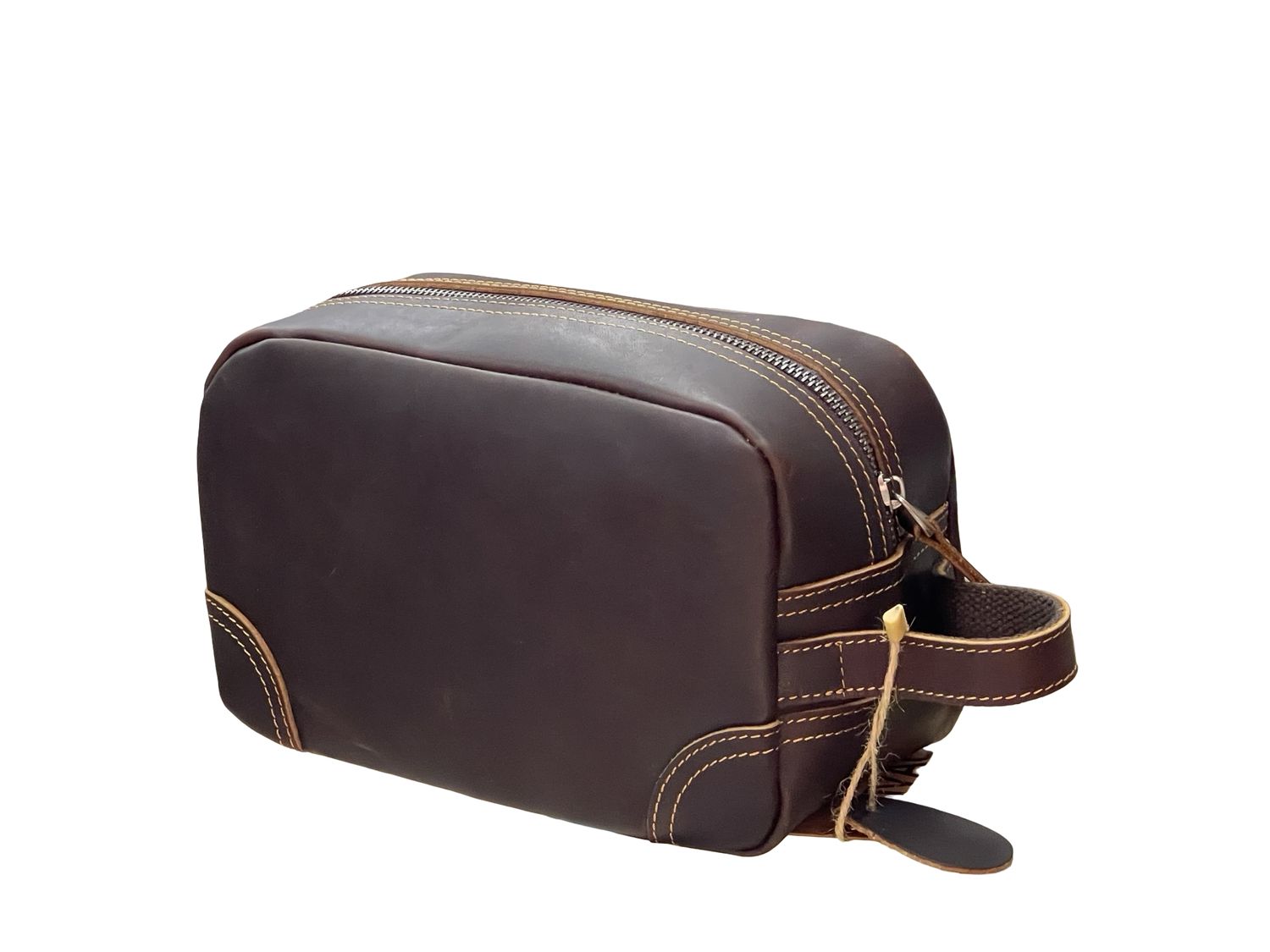 Premium Italian Leather Dual-Zip Traveller
