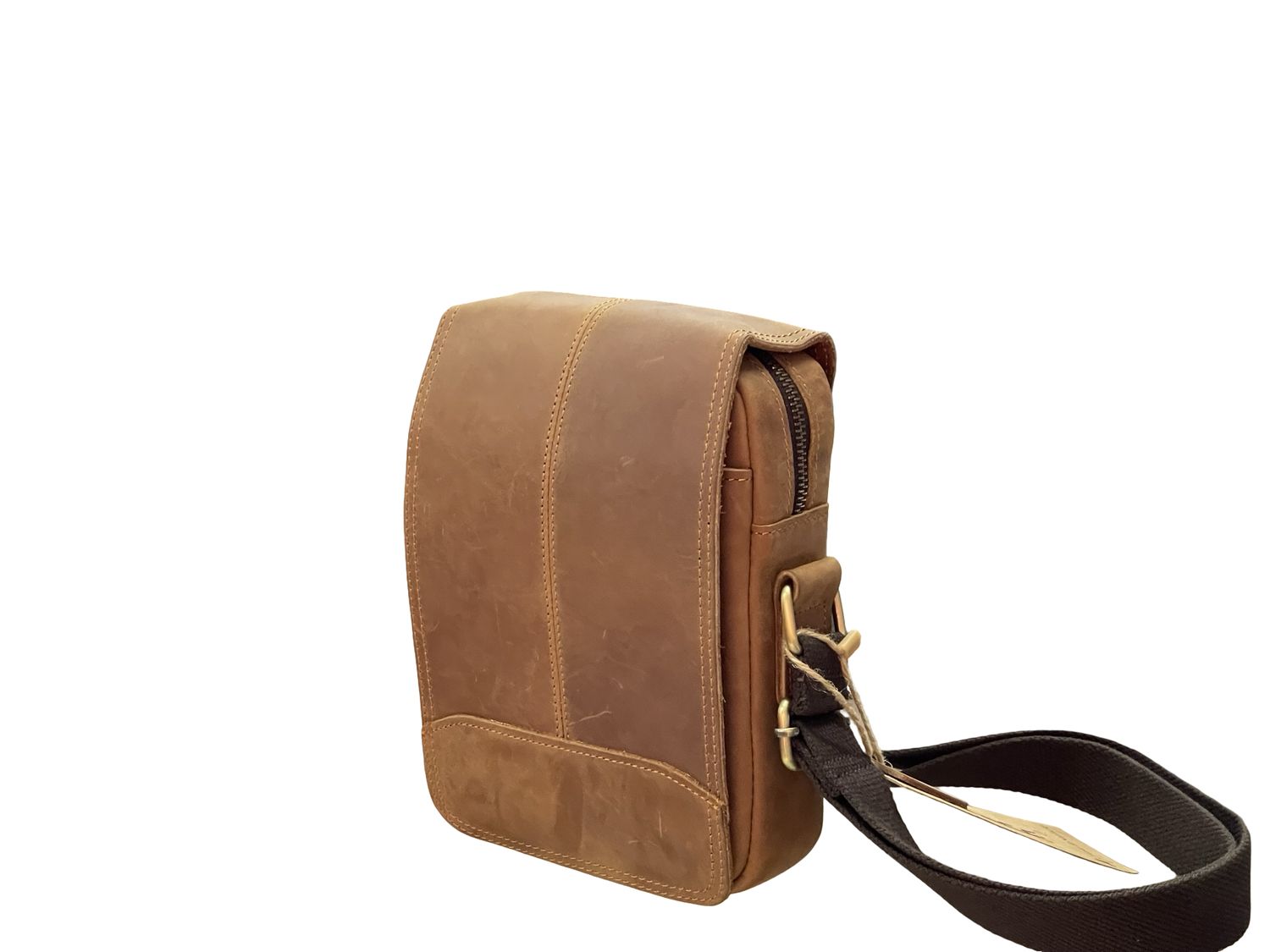 Premium Italian Distressed Earth Leather Messenger