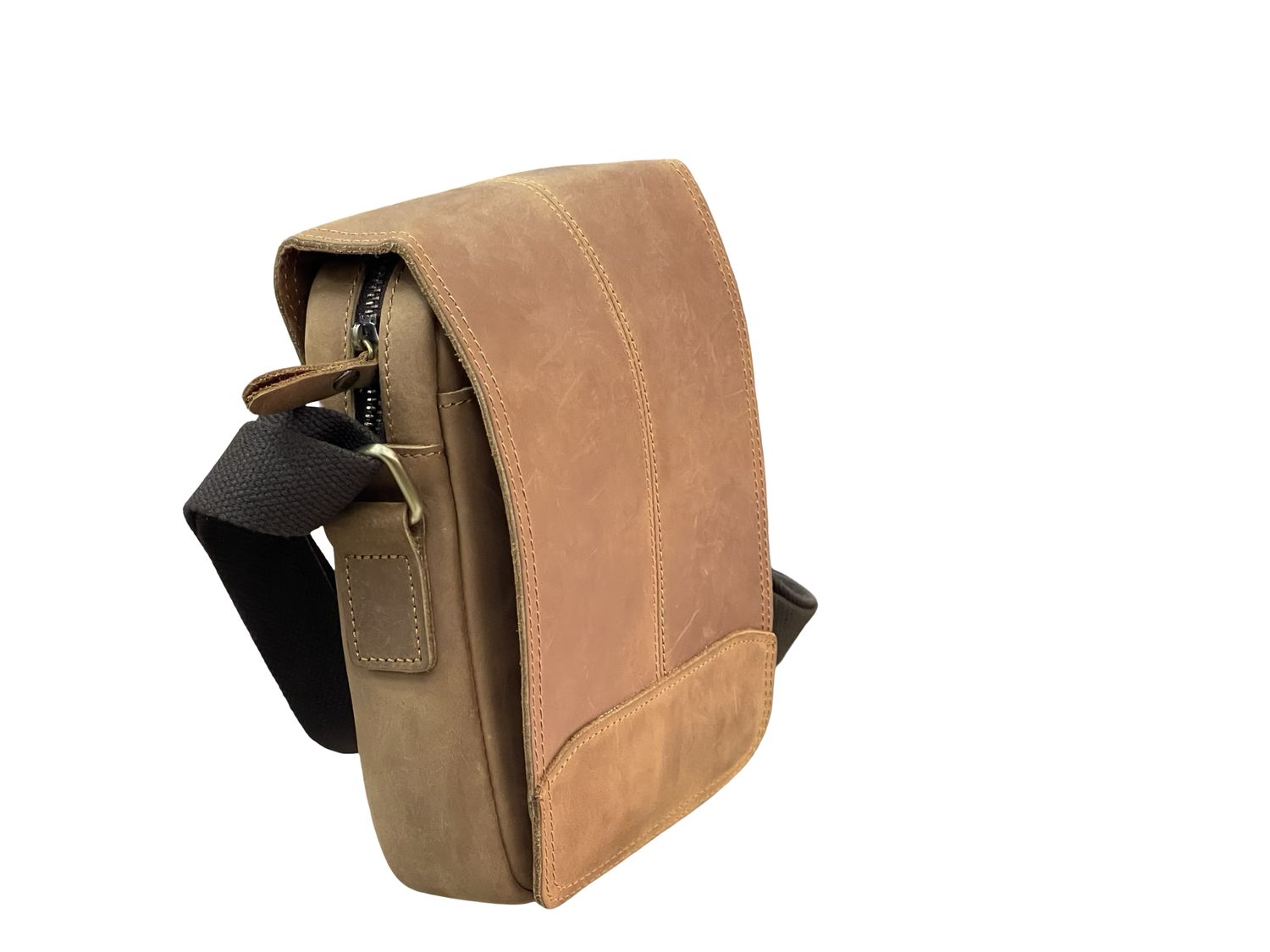 Premium Italian Distressed Earth Leather Messenger