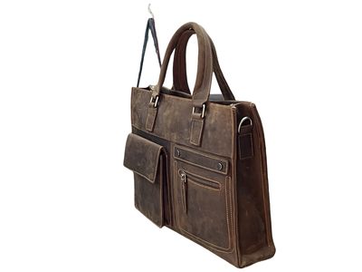 Premium Italian Leather Cognac laptop Bag