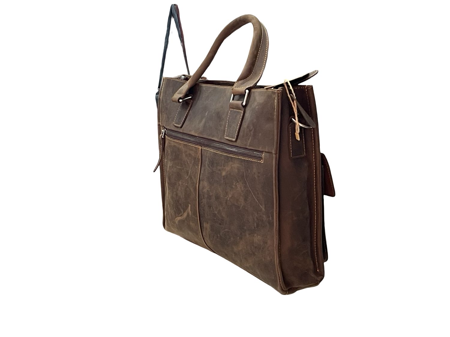 Premium Italian Leather Cognac laptop Bag