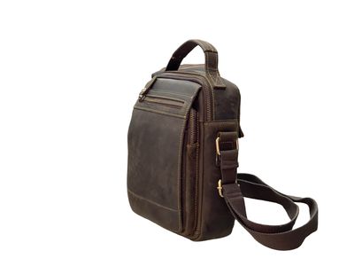 Premium Italian Distressed Earth Leather Messenger
