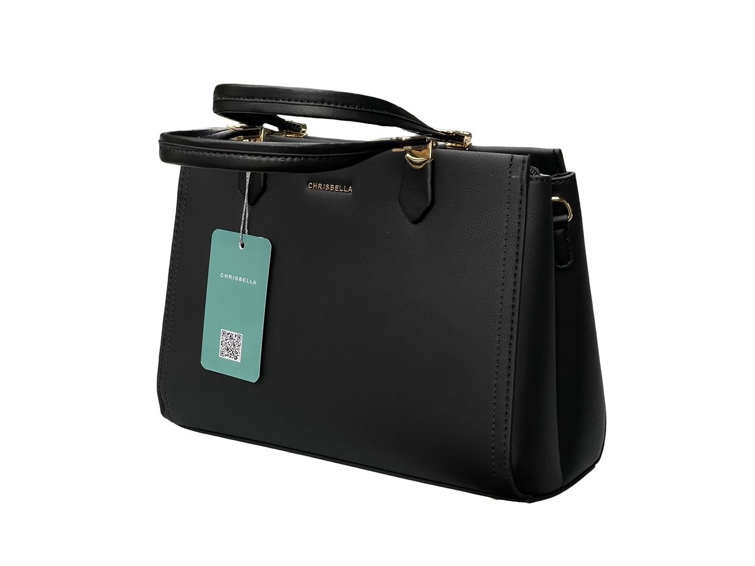 Structured Executive Chrisbella Black Handbag