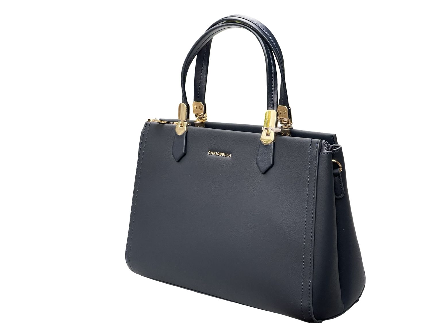 Structured Executive Chrisbella Blue Handbag