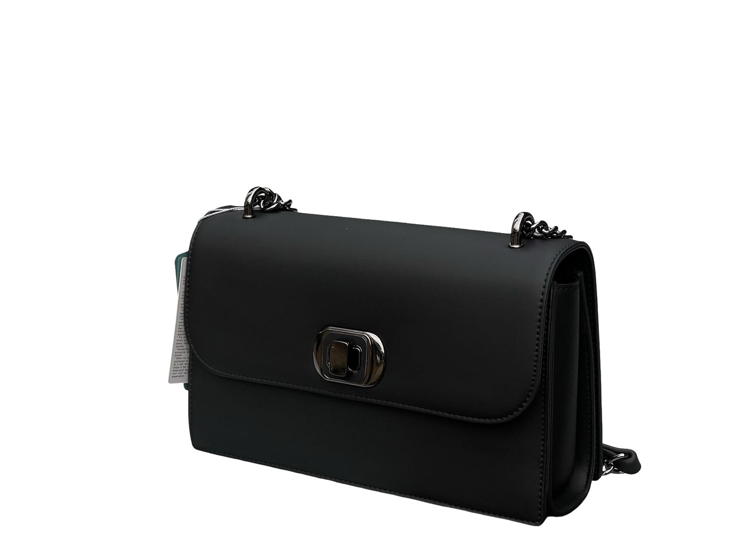 Chrisbella Luxe Chain‑Statement Shoulder Bag – Executive Black