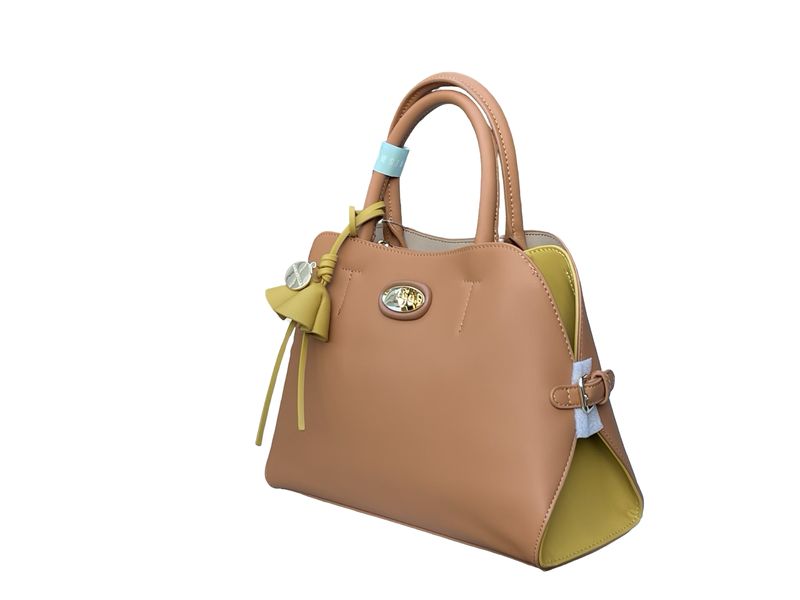 Structured Top‑Handle Chrisbella Handbag – Tan