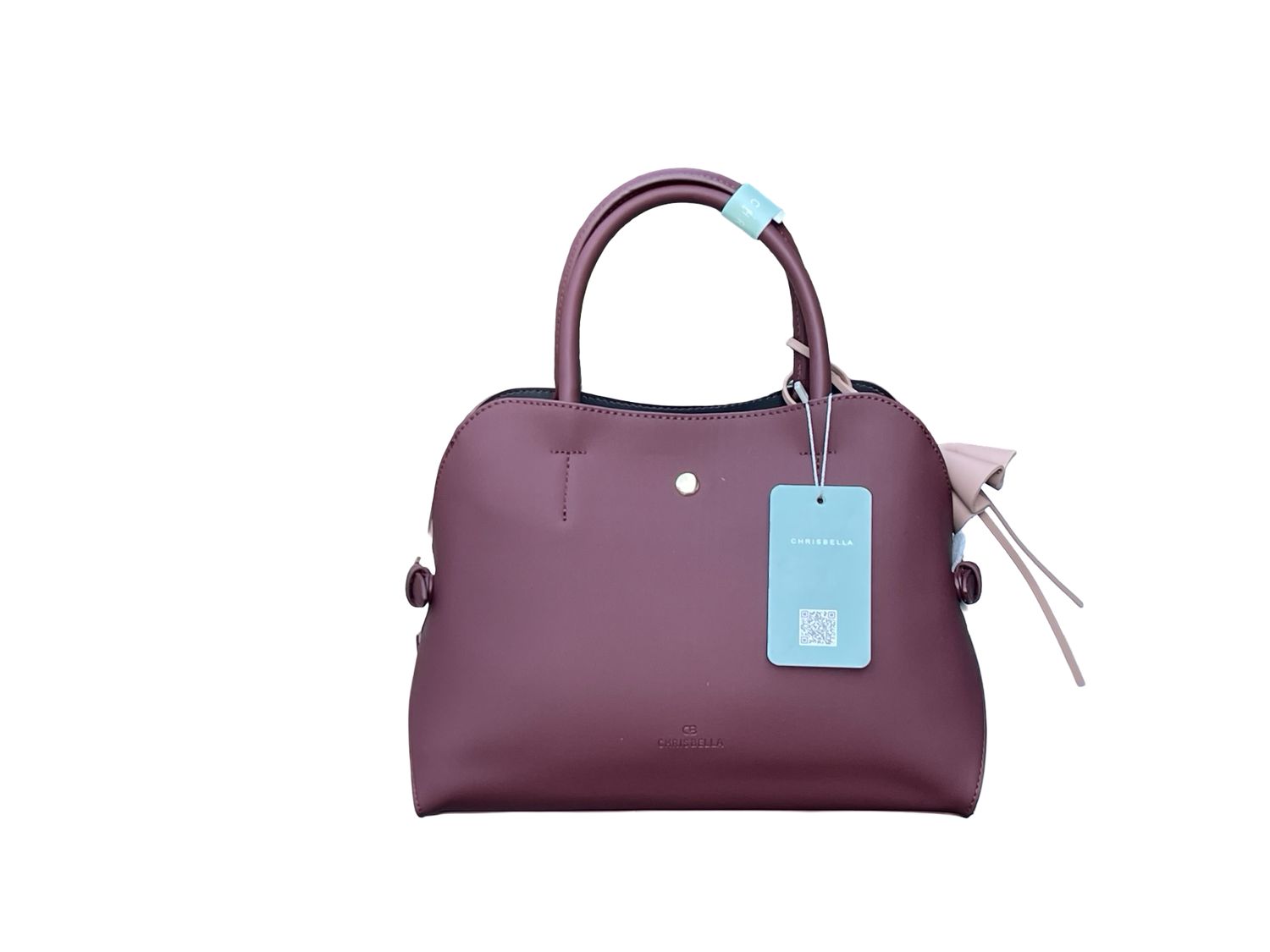 Structured Top‑Handle Chrisbella Handbag – Maroon