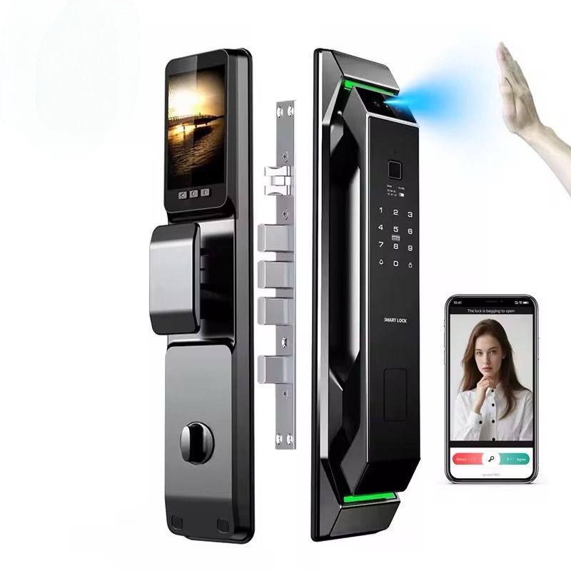 Smart Lock Smart Door Lock with Camera Keyless Entry Door Lock, Digital Electronic Wifi Code Door Lock Keypad, Home Smart Locks, Auto Lock for Hoe Office and Airbnb