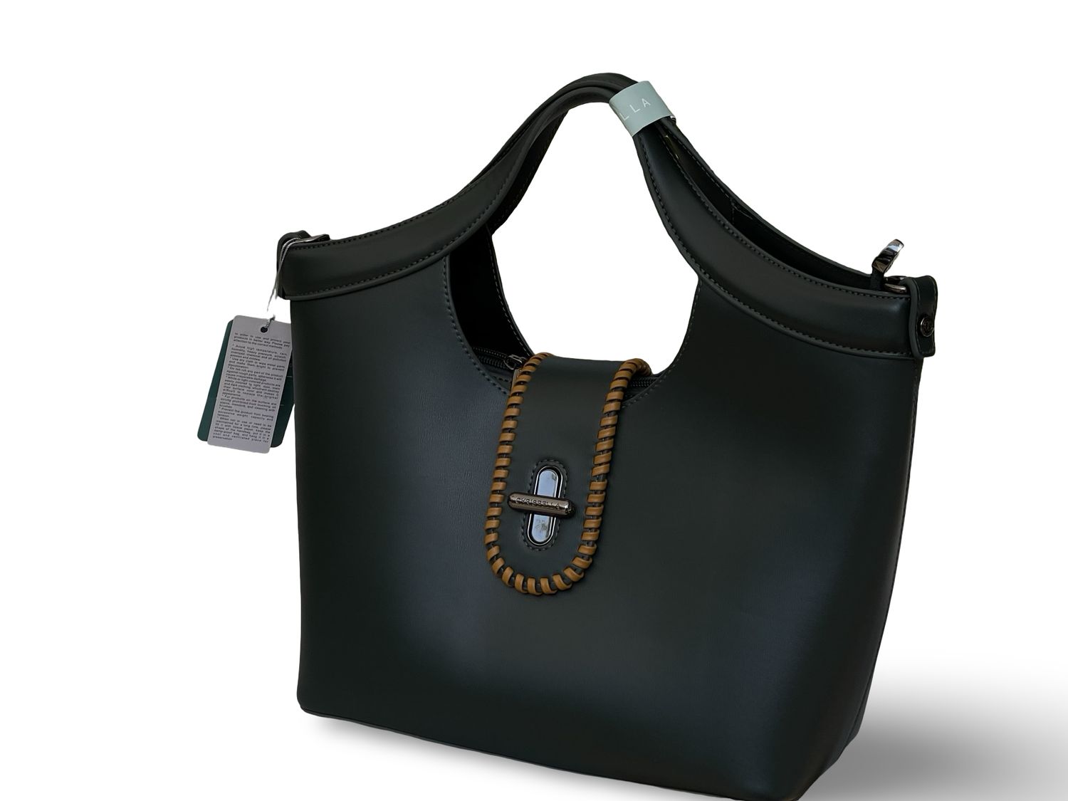 Chrisbella Sculpted Top Handle Green Handbag