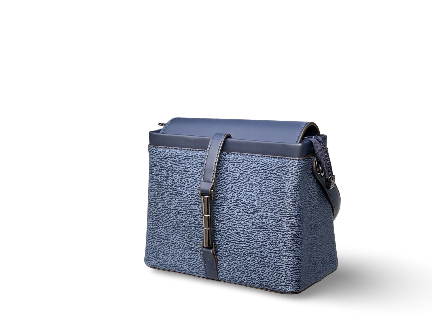 Chrisbella Sculpted Elegance Crossbody Bag – Blue