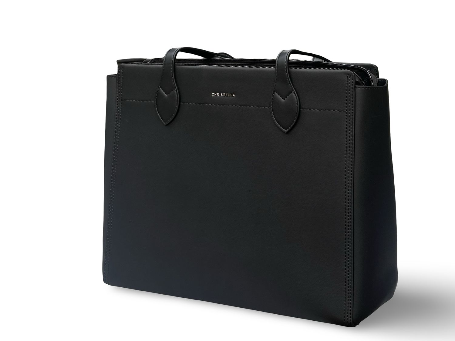 Chrisbella Oversized Executive Tote Black Laptop Handbag