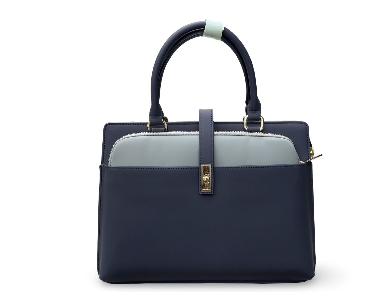 Chrisbella Structured Office Blue Tote Bag