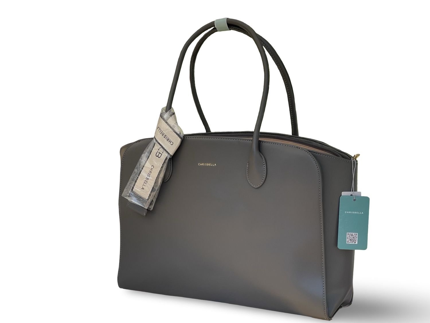 Chrisbella Ultra‑Capacity Executive HUGE Gray Tote Bag