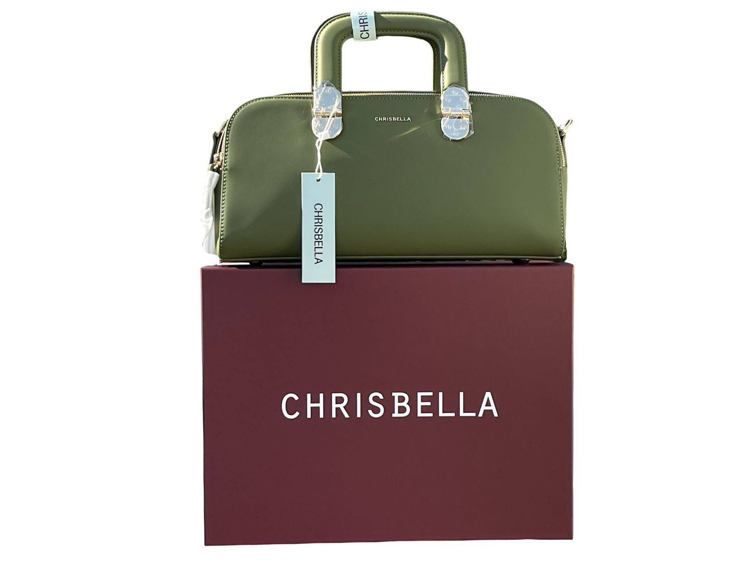CHRISBELLA Luxe Gift-Ready Top Handle Bag – Olive