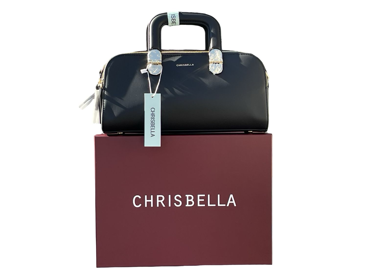 CHRISBELLA Luxe Gift-Ready Top Handle Bag – Black